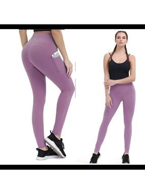 Along FIT Yoga Pants High Waisted Workout Leggings Tummy Control Athletic Sz S